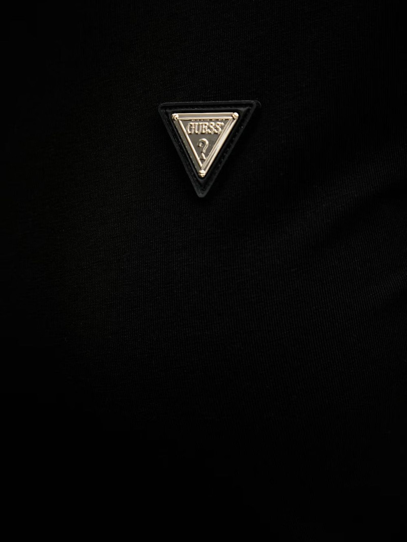 triangle-logo high-neck mini dress 5