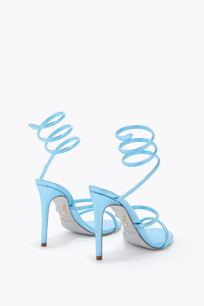 RENE CAOVILLA CLEO METALLIC LIGHT BLUE SANDAL 105 outlook