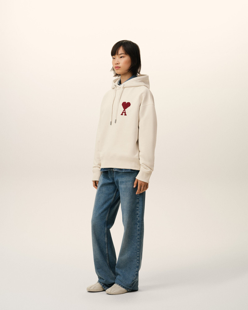 WHITE COTTON AMI DE COEUR HOODIE 6