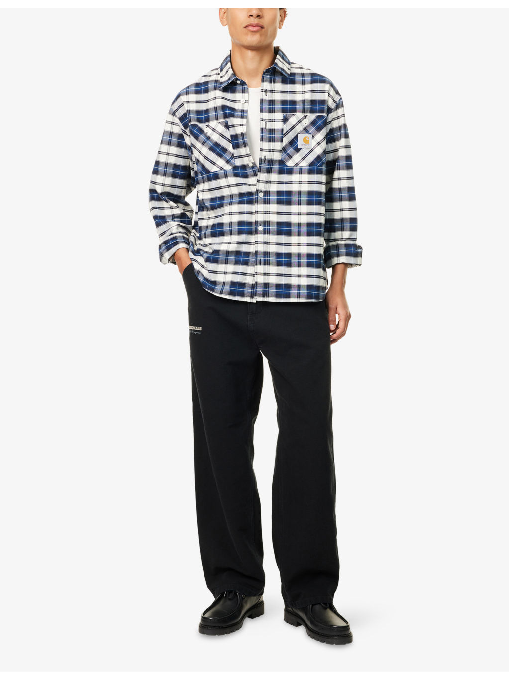 OG Single Knee Graphic Loose-Fit Cotton Trousers - 2
