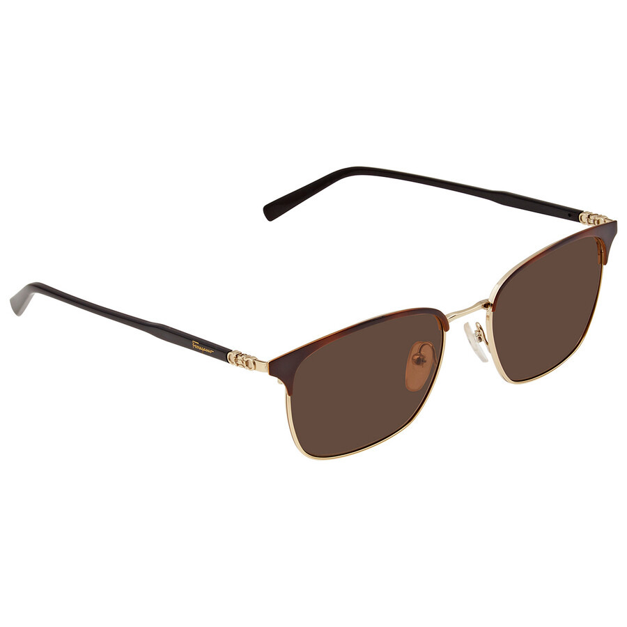Salvatore Ferragamo Shiny Gold Square Men's Sunglasses SF180S 271 54 - 3