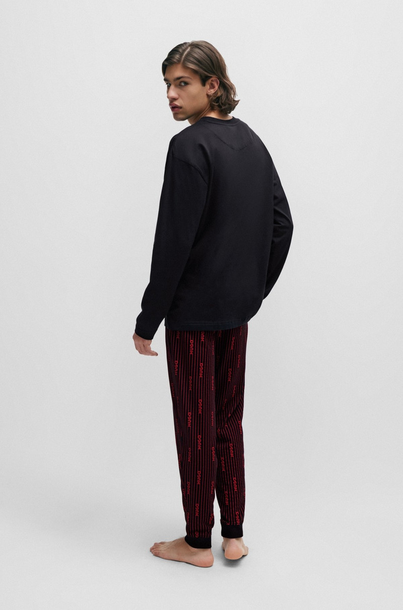 HUGO STRETCH-COTTON RELAXED-FIT PAJAMAS WITH LOGO DETAILS outlook