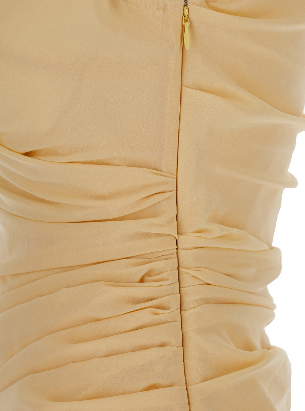 Jacquemus Women 'The Rita' Beige Dress With V-Neck And Draped Details In Cotton Woman - 3