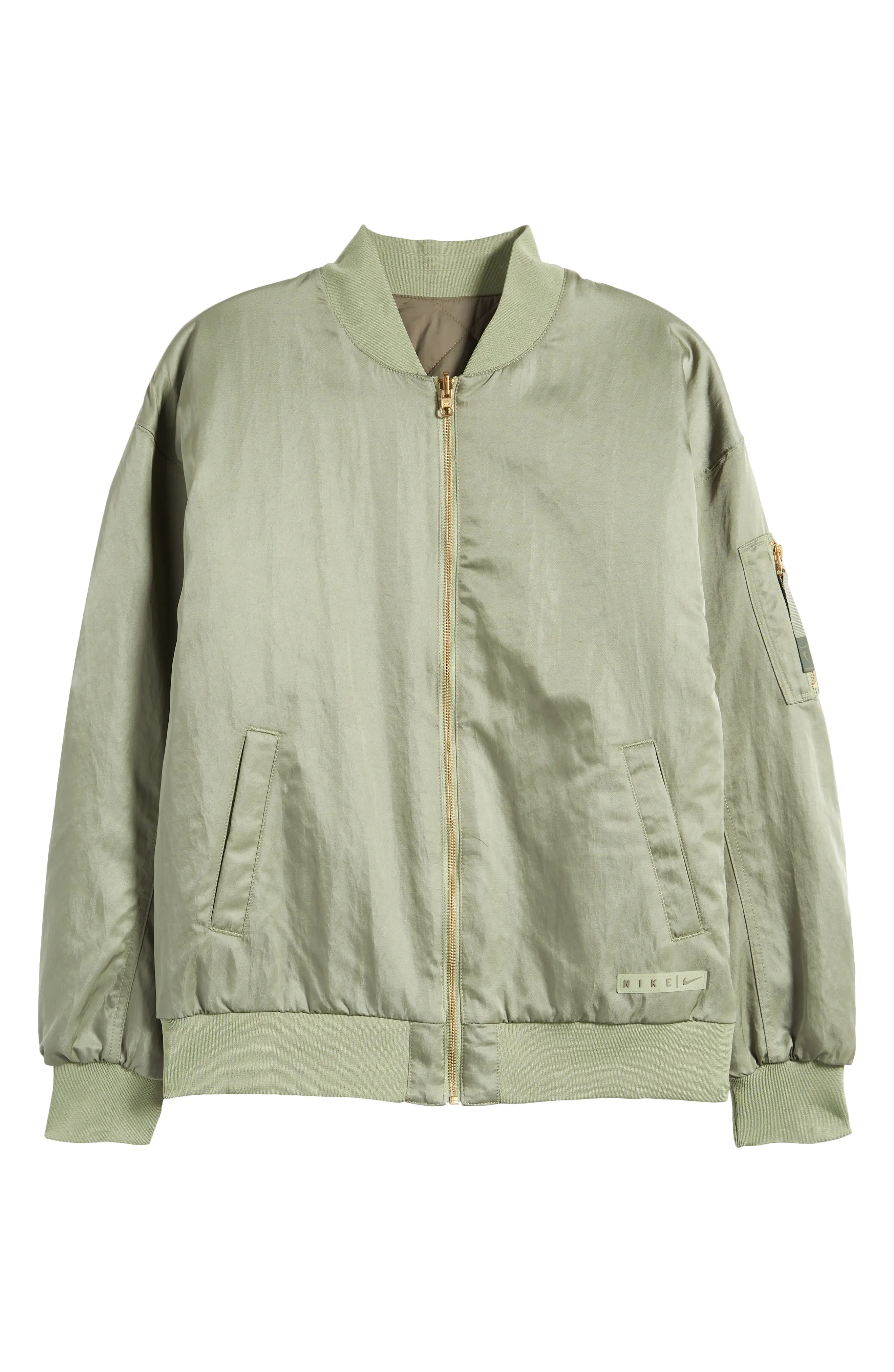 Sportswear Reversible Bomber Jacket in Oil Green/Medium Olive - 7