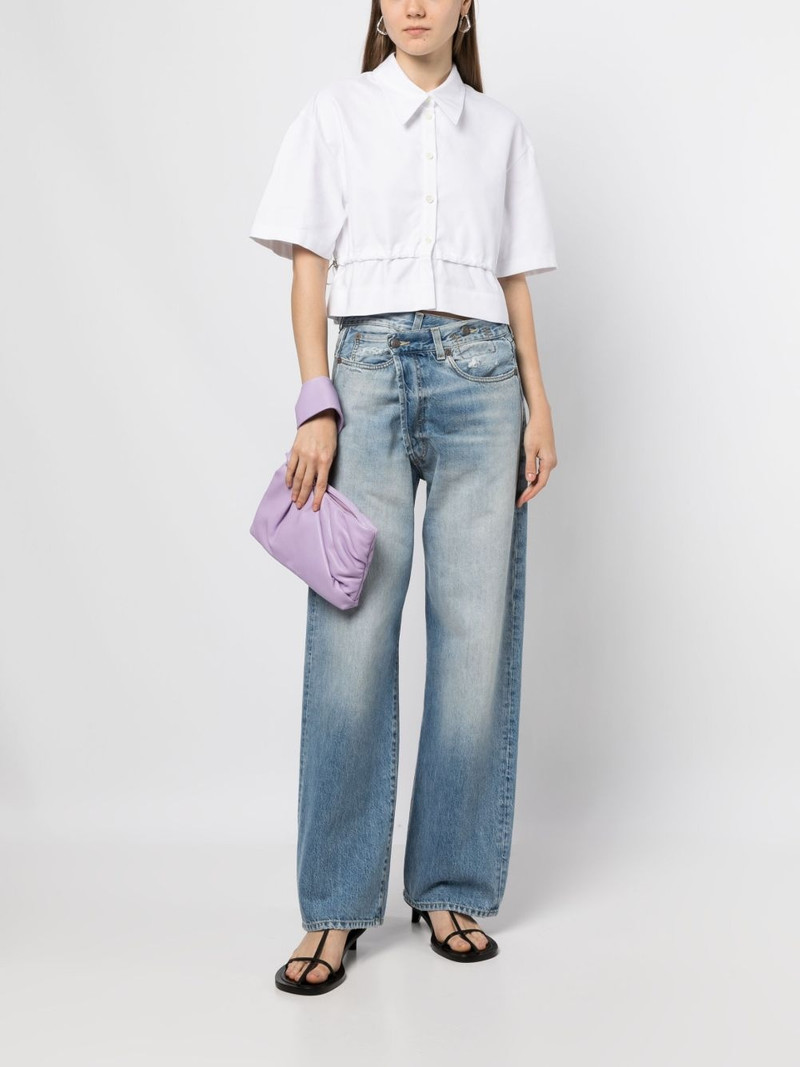 SYSTEM drawstring short-sleeve cotton shirt outlook