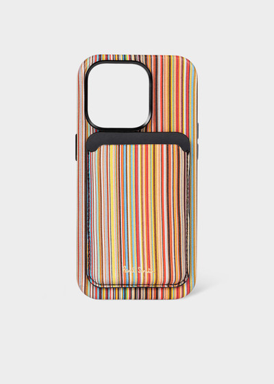 Paul Smith iPhone 15 Pro MagSafe Signature Stripe Credit Card Case outlook