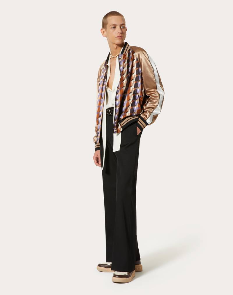 Valentino 3DREAM VALENTINO VISCOSE AND COTTON BOMBER JACKET outlook