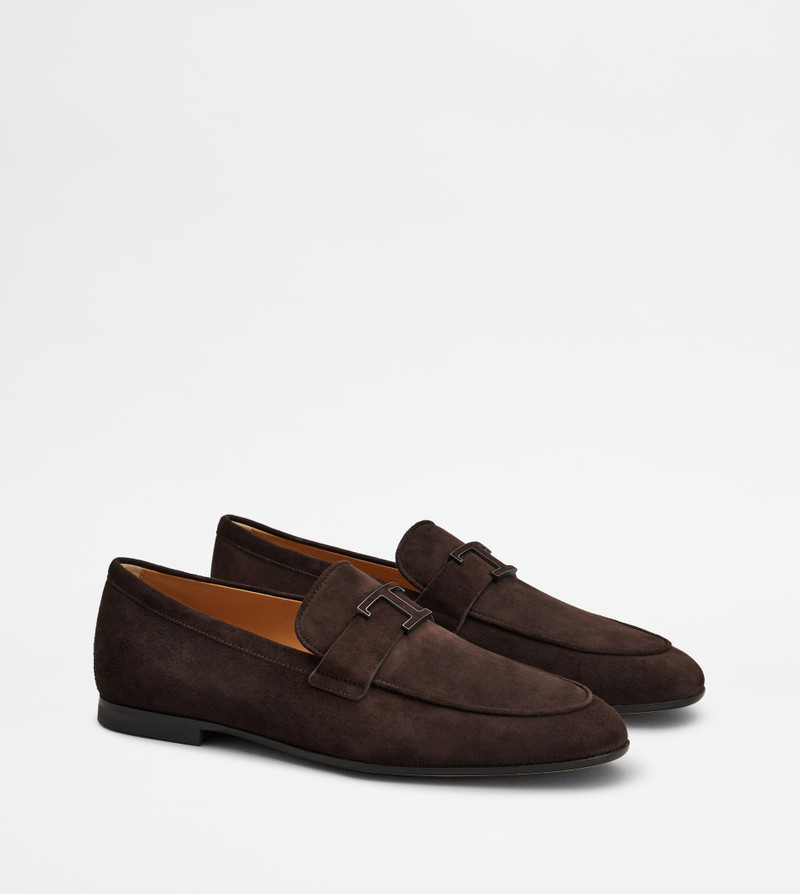 T TIMELESS LOAFERS IN PASHMY SUEDE - BROWN 2