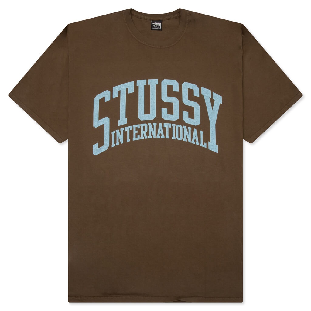 STUSSY INTERNATIONAL PIGMENT DYED TEE - BROWN - 1