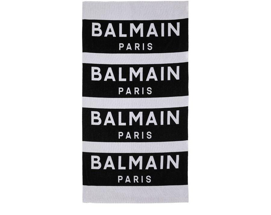 Balmain logo bath towel - 1