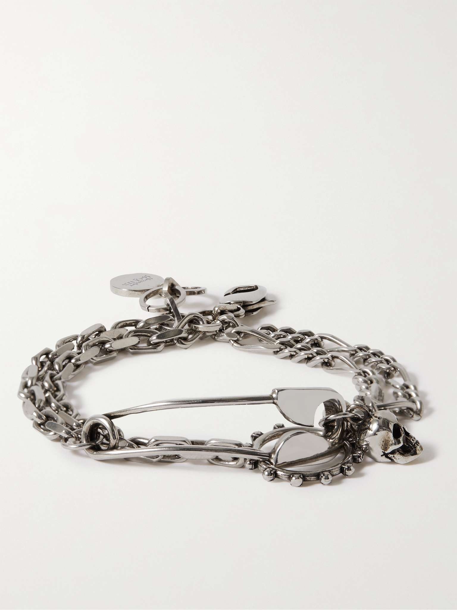 Burnished Silver-Tone Wrap Bracelet - 1