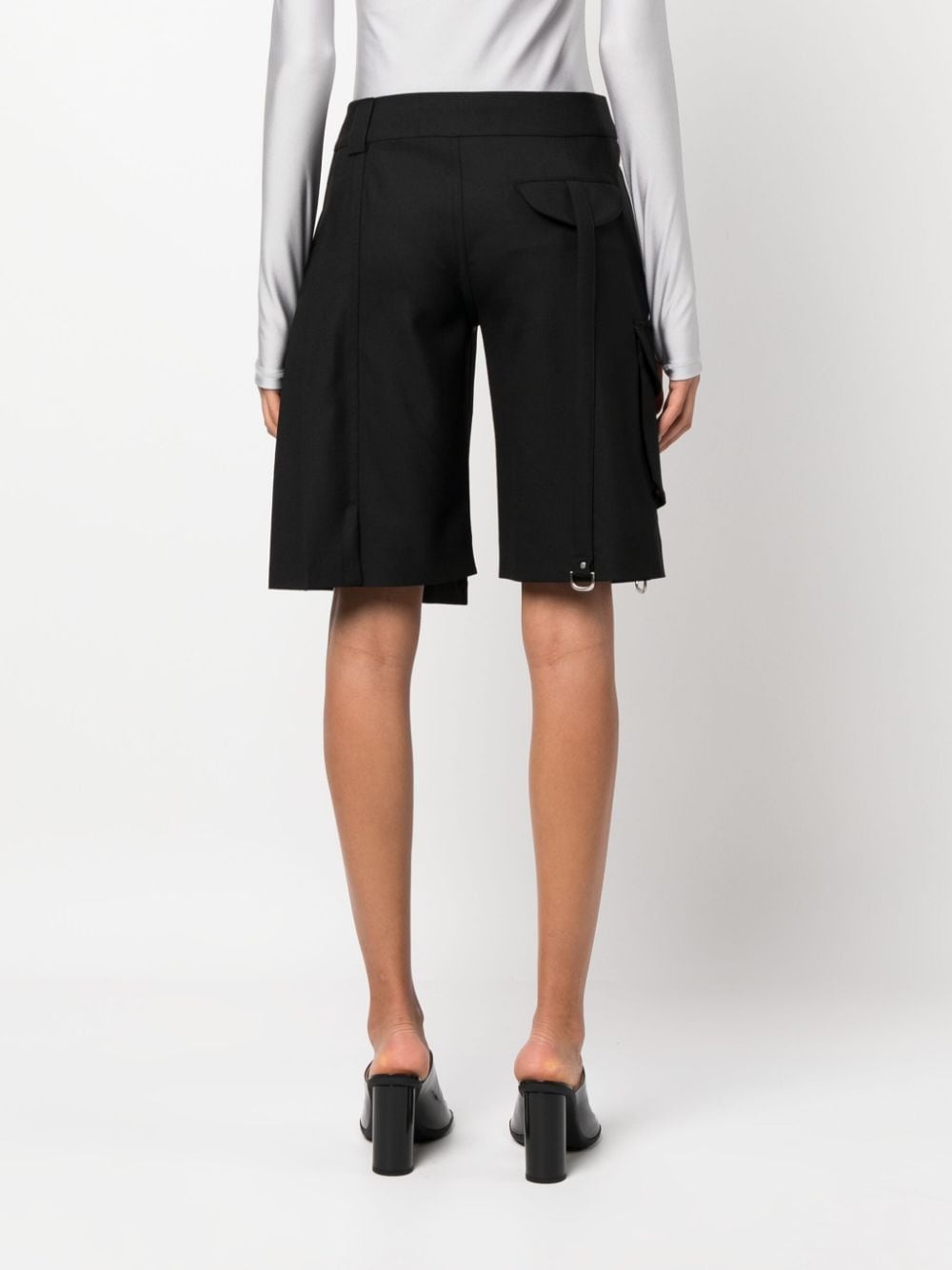 pleated cargo shorts - 4