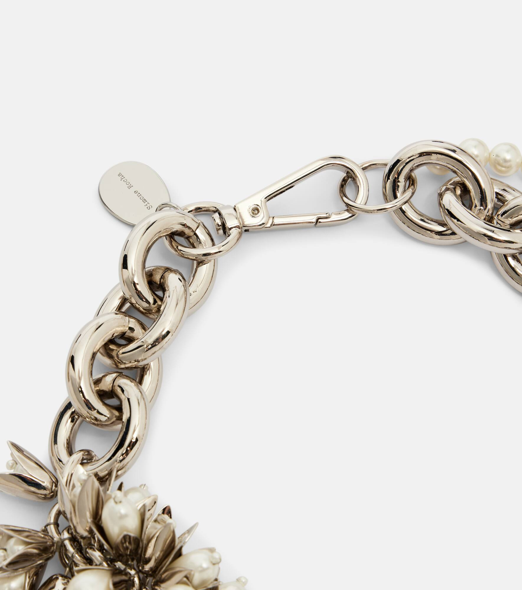 Embellished faux pearl necklace - 4