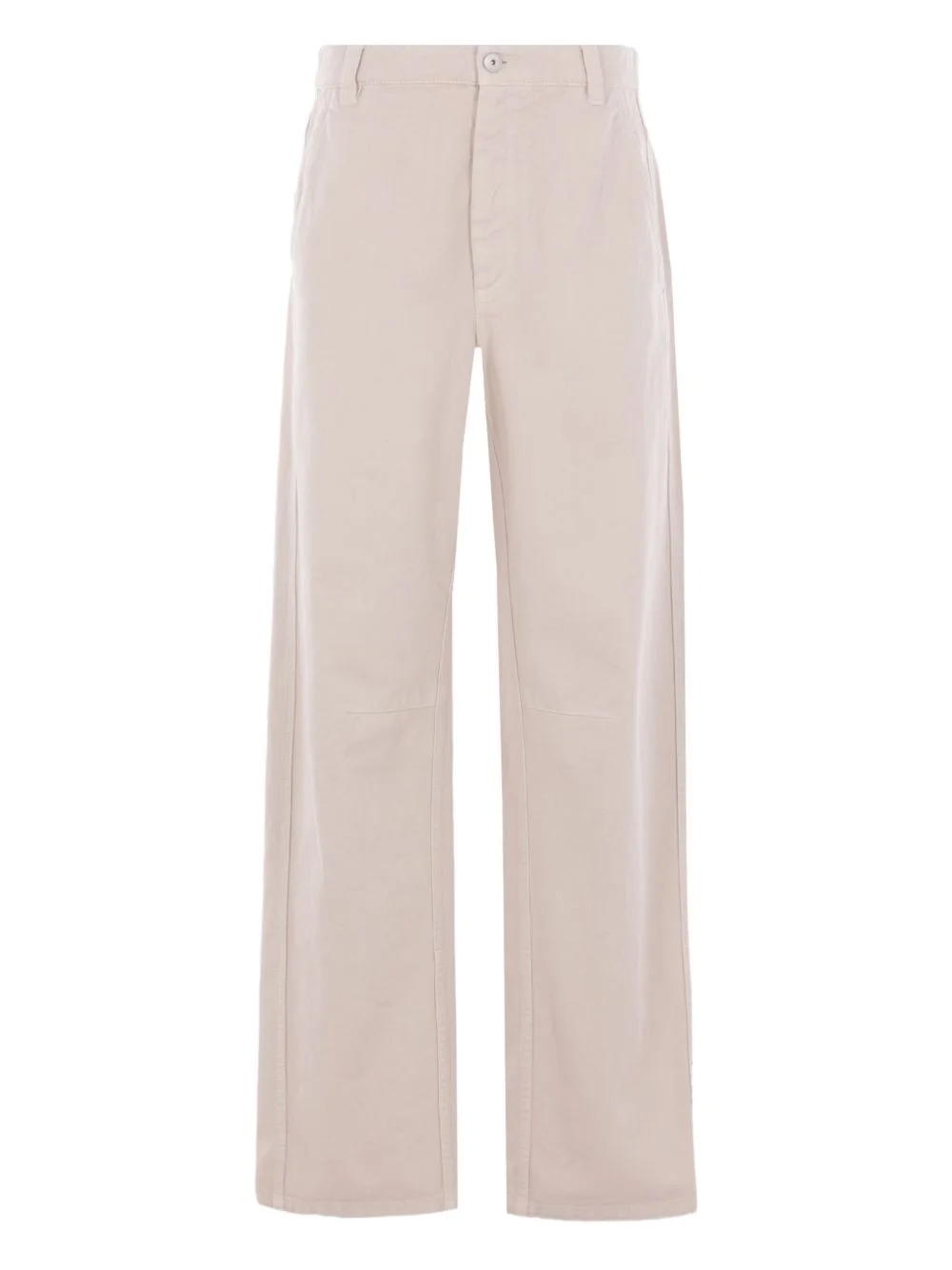 button-zip logo-patch trousers - 1