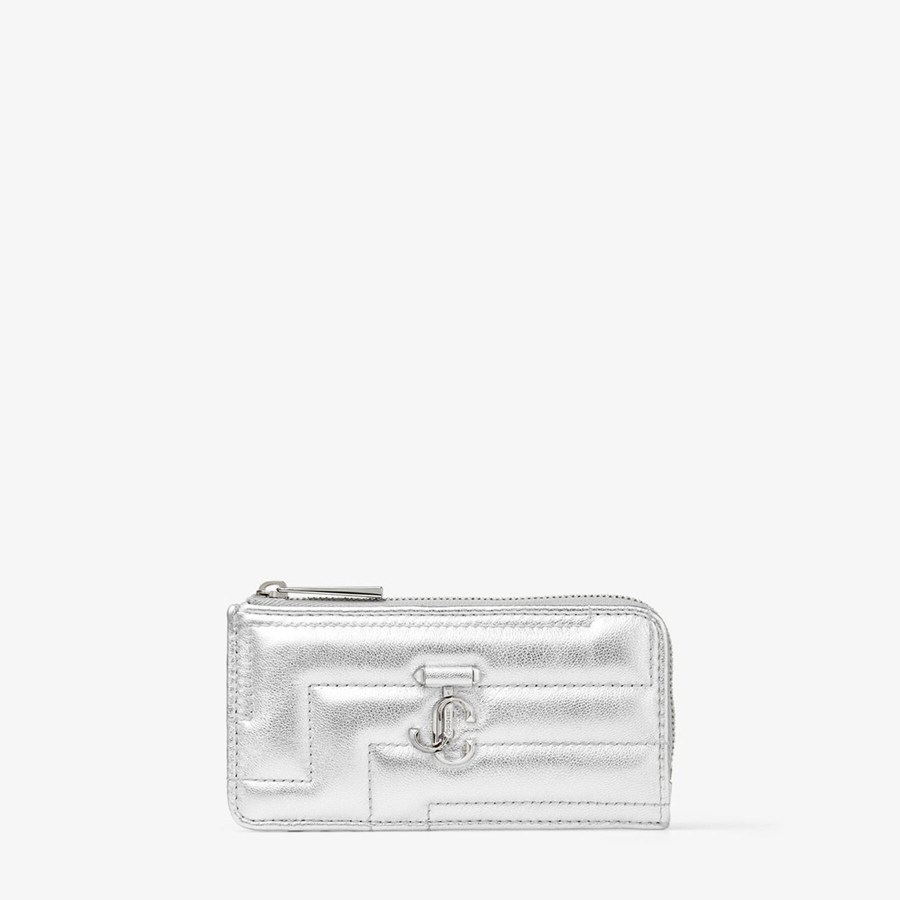 Lize-Z
Silver Avenue Metallic Nappa Leather Card Holder with JC Emblem 1