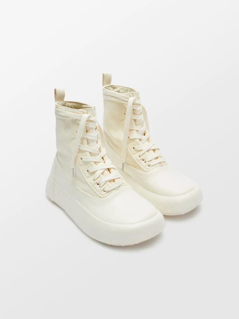 LEATHER MIX HI-TOP SNEAKER - 2