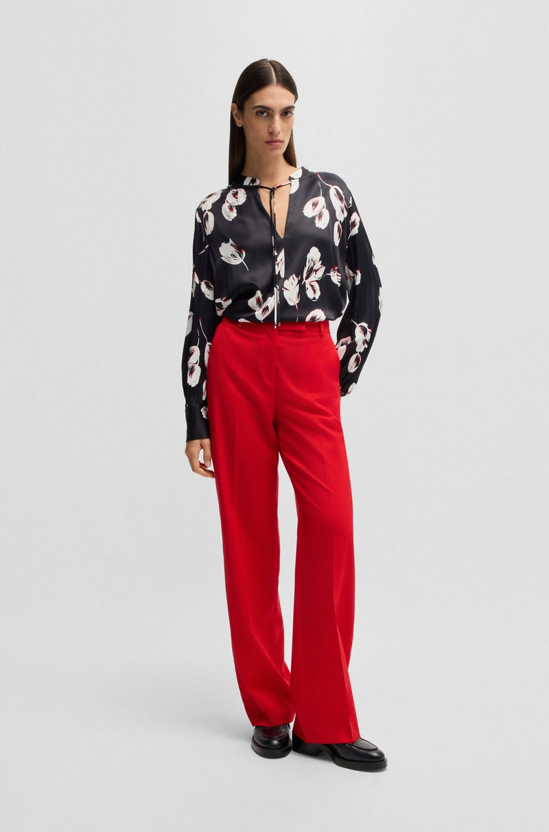 BOSS STRAIGHT-LEG TROUSERS IN WOOL outlook