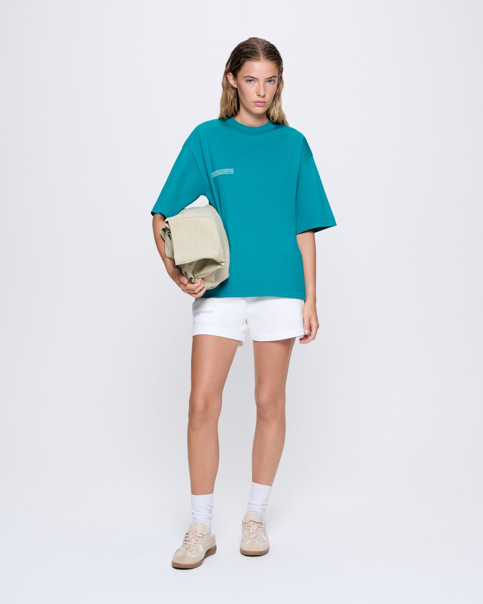 Womens Interlock Oversized T-Shirt - Malachite Green - 3