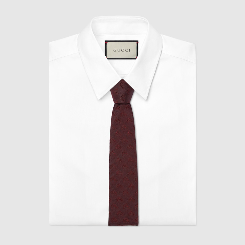 GUCCI Equestrian silk jacquard tie outlook