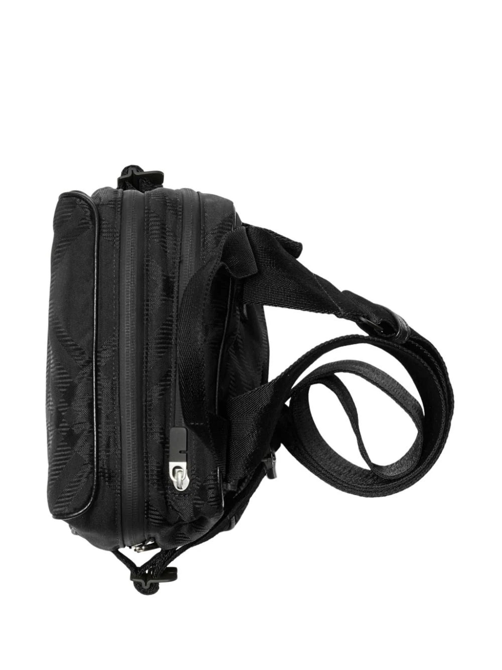 CHECK-PATTERN ZIPPED MESSENGER BAG - 4