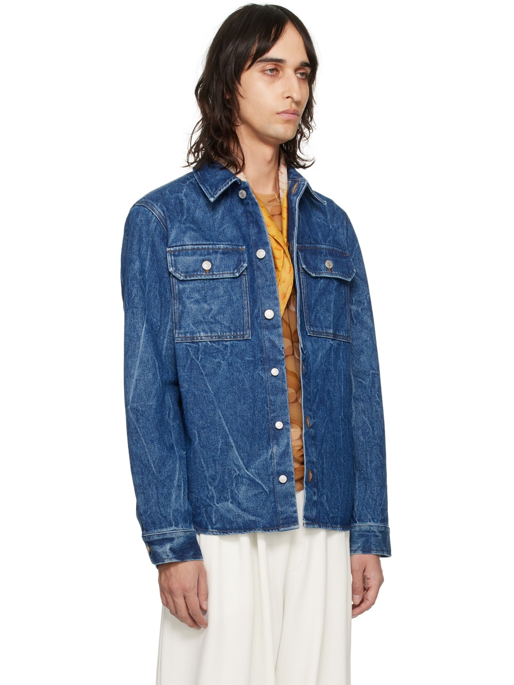 Blue Faded Denim Shirt - 2