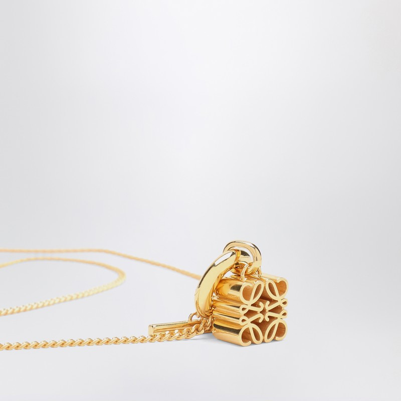 Loewe Anagram Necklace In Gold-Plated Silver Women - 2
