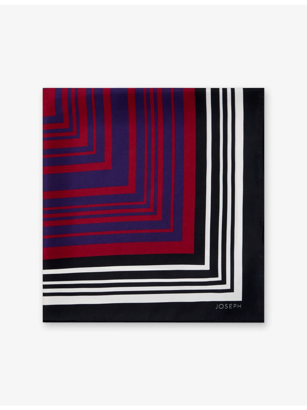 Chilie Striped Silk Scarf - 1