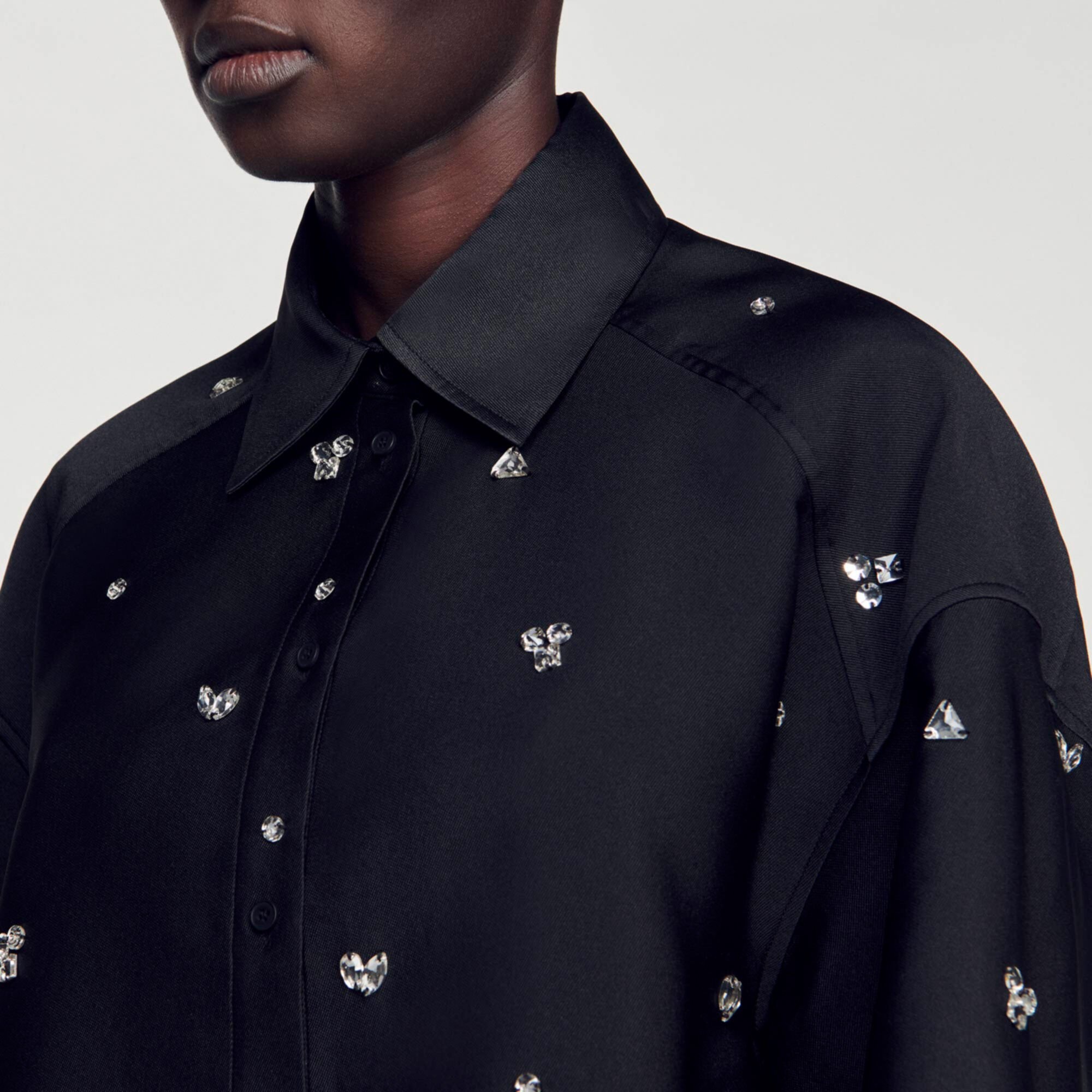 SHIRT EMBELLISHED WITH RHINESTONES - 4