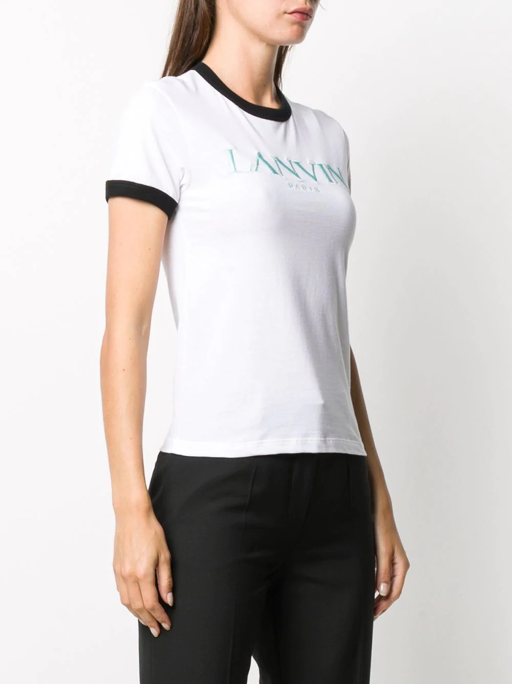 logo-embroidered short-sleeve T-shirt - 3