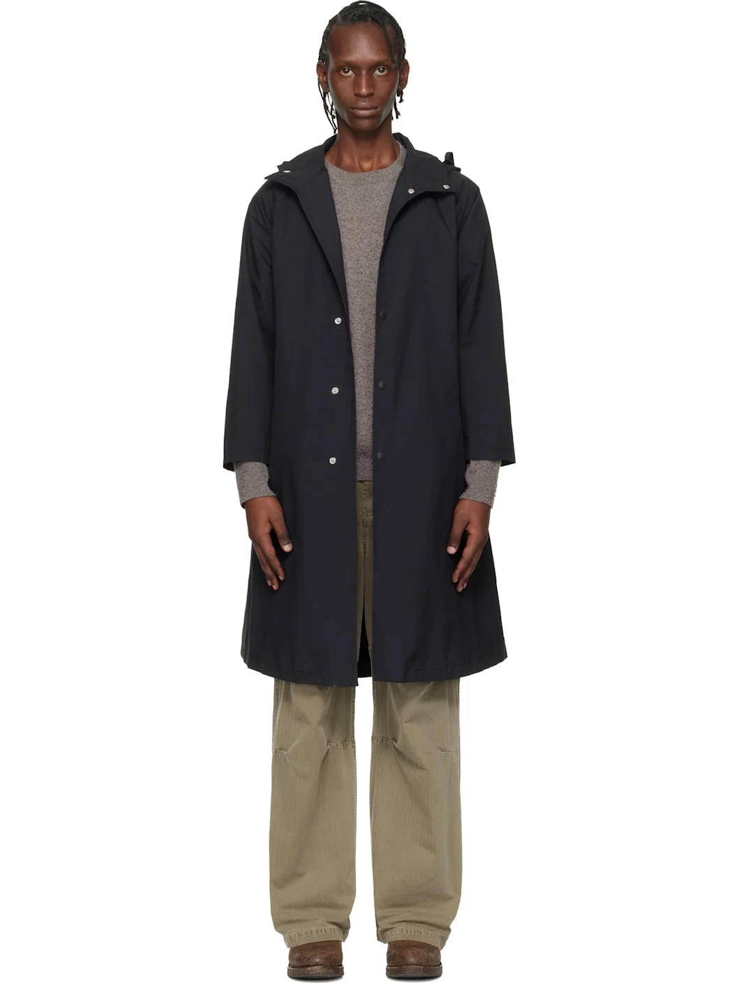 Black 2L Nylon GORE-TEX Hooded Coat - 1