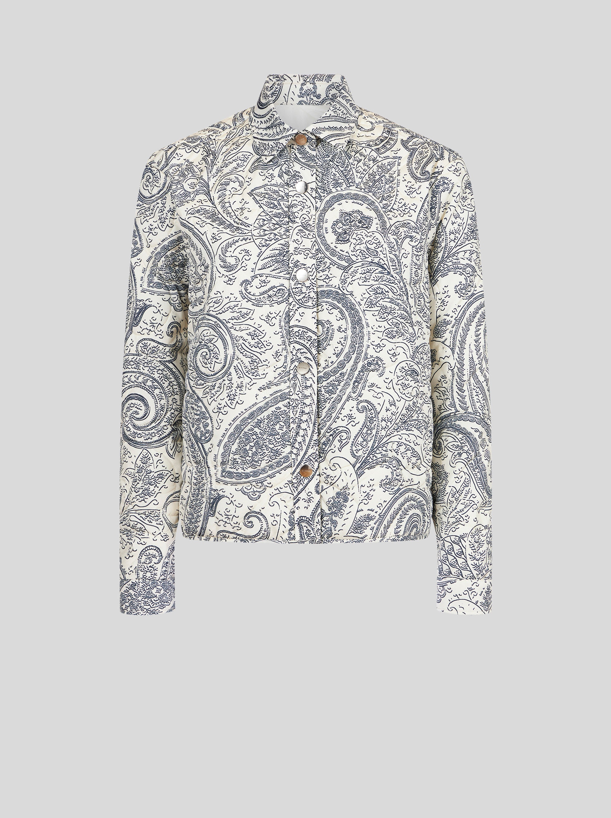 PAISLEY PRINT SHIRT JACKET - 1