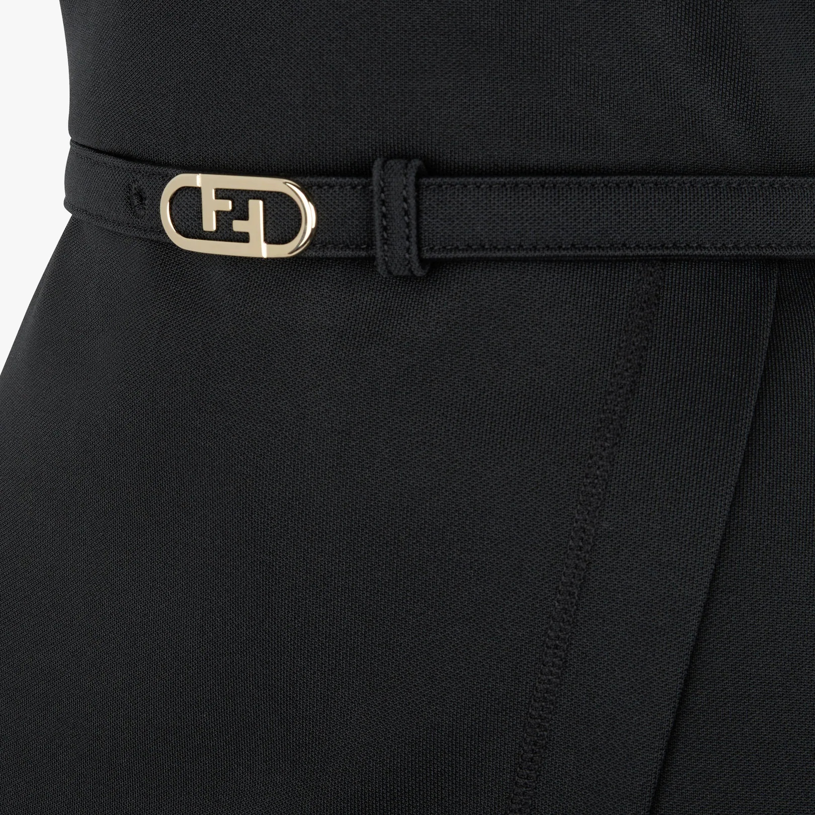 Black piqué jersey dress - 3