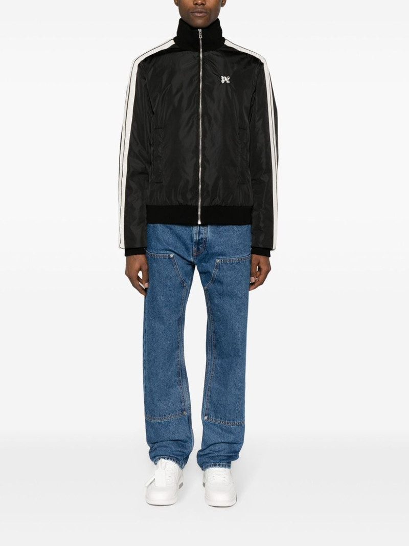Palm Angels monogram-embroidered padded bomber jacket outlook