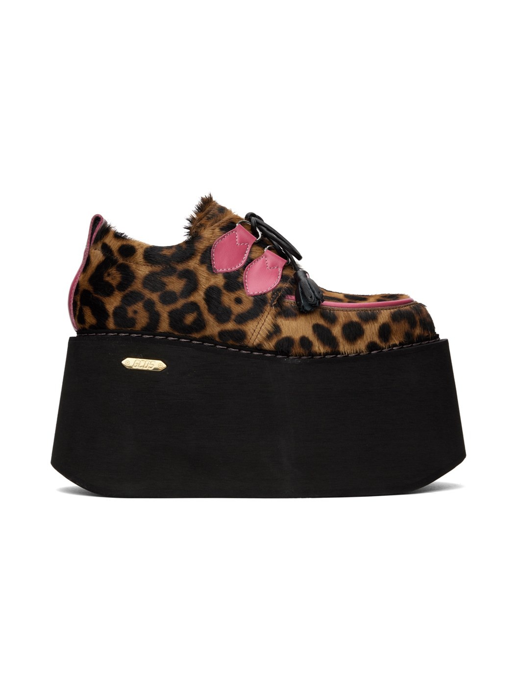 Brown Animalier Commando Platform Derbys - 1