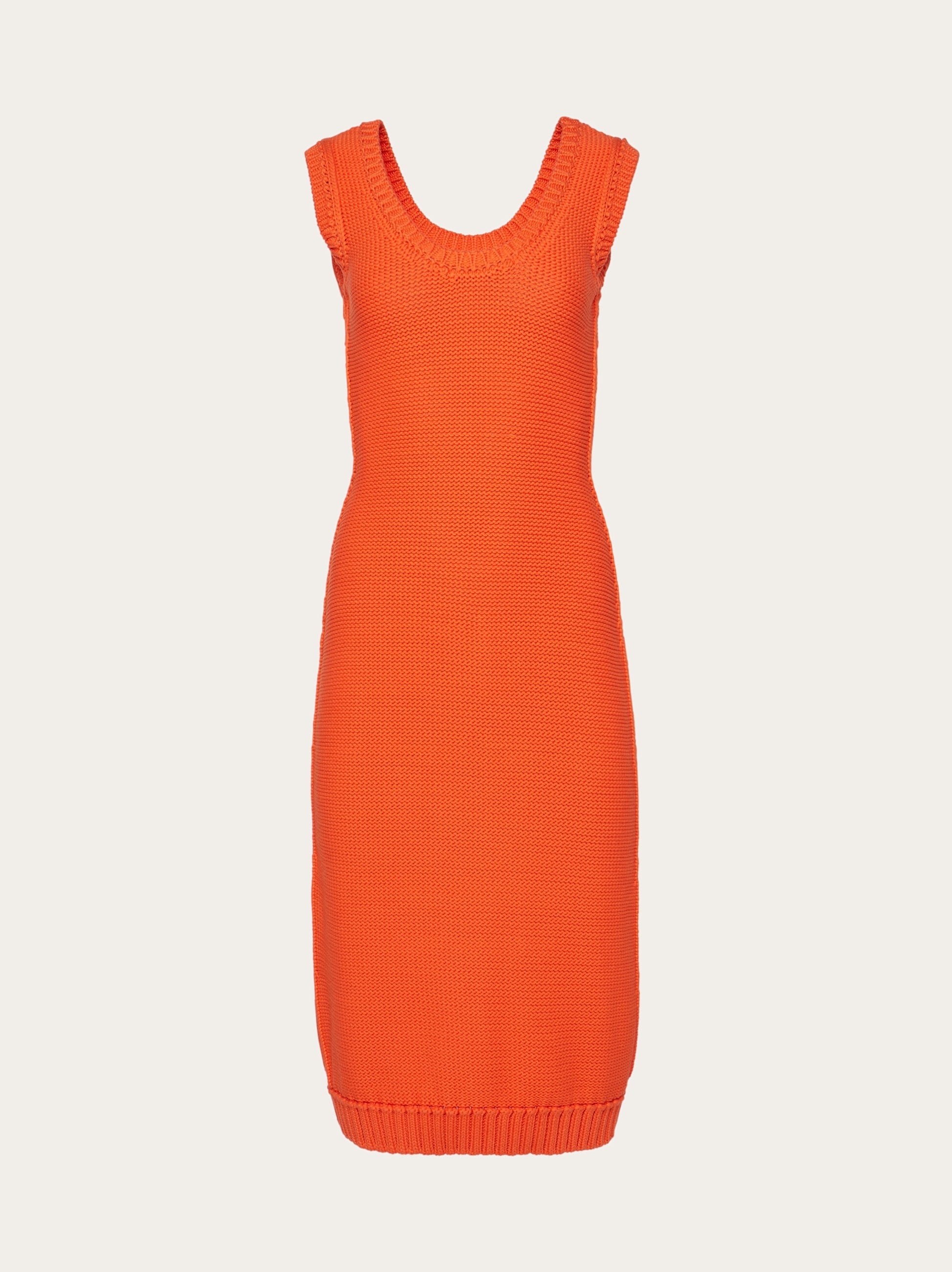 Sleeveless midi knitted dress - 1