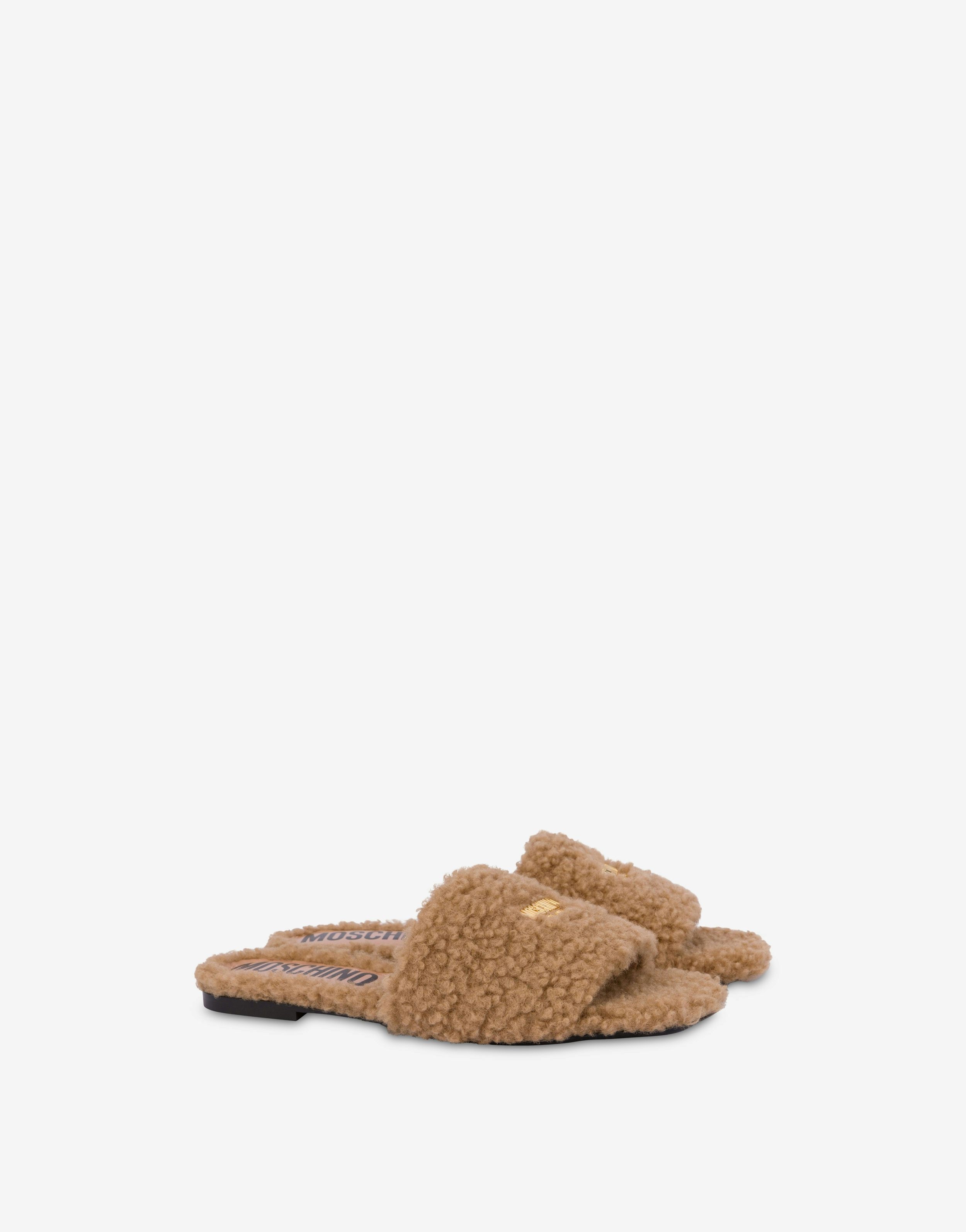 METAL LOGO FLAT SANDALS - 1