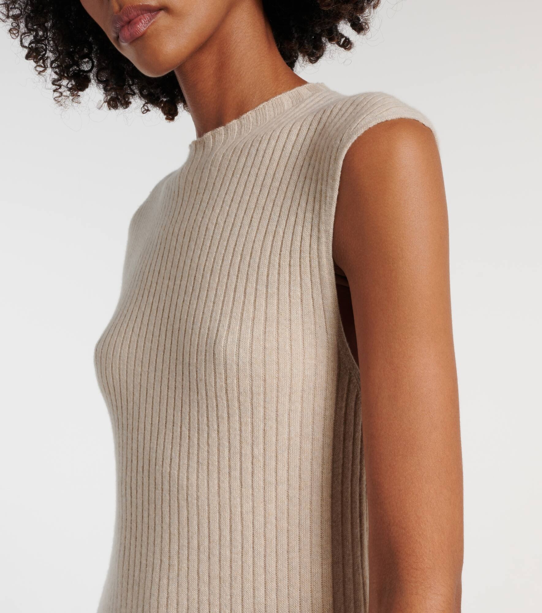 Cervatto ribbed-knit cashmere midi dress - 4