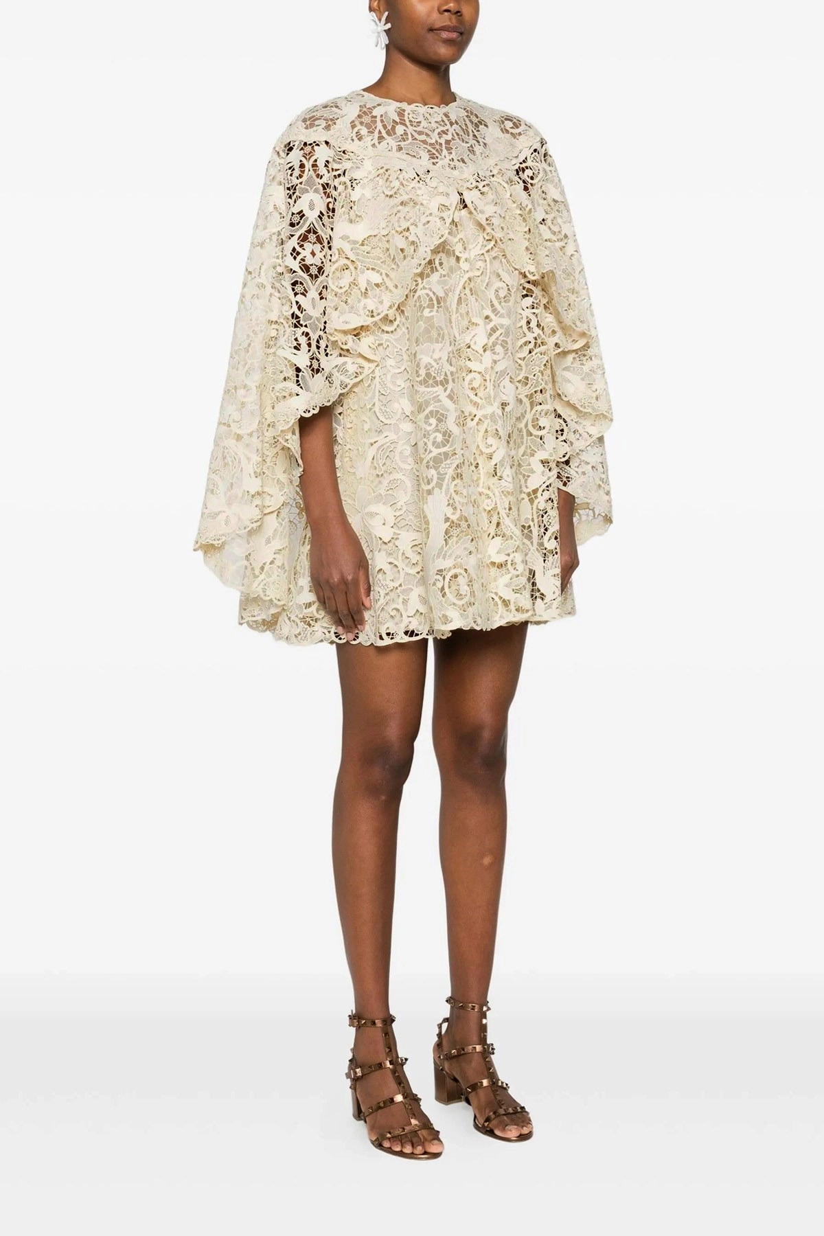 'Memento Bird Lace Mini' dress - 2