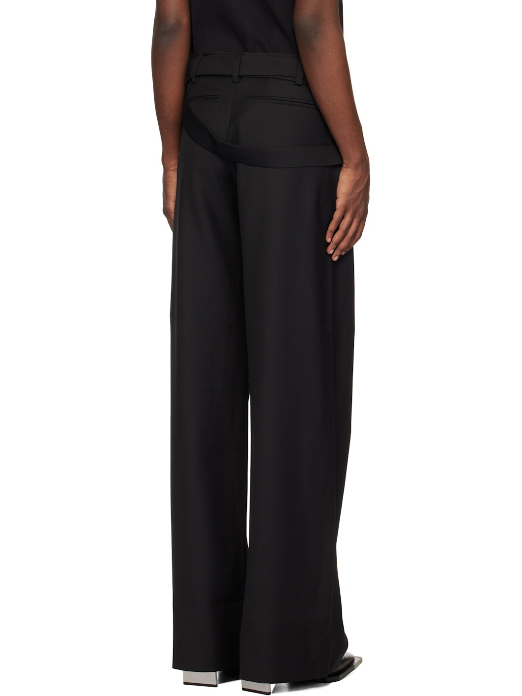 Black Aegis Tailored Trousers - 3