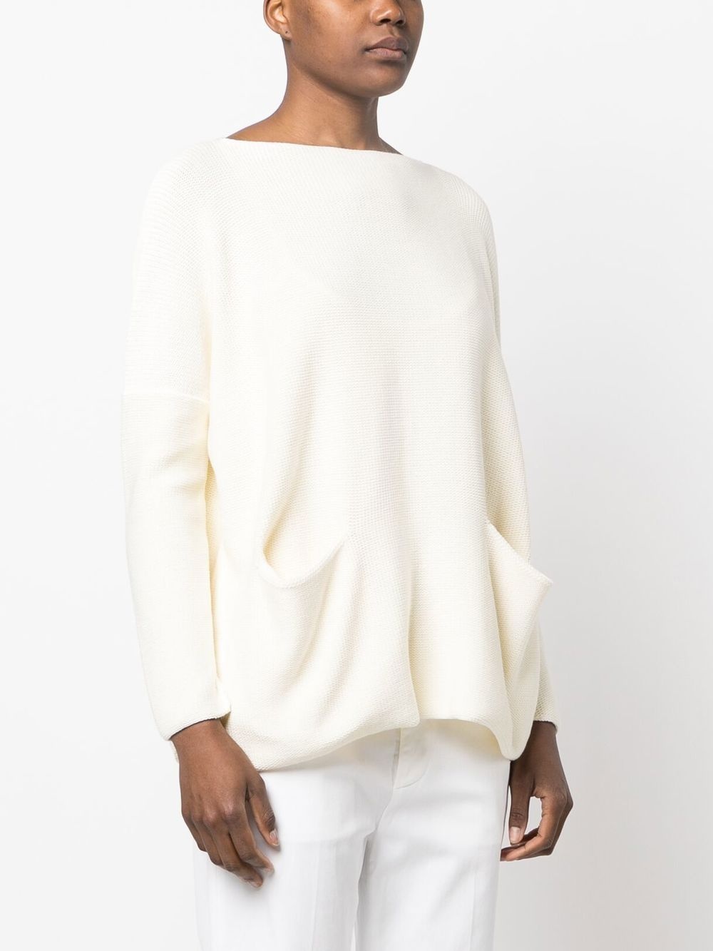 open pocket boat neck jumper - 3