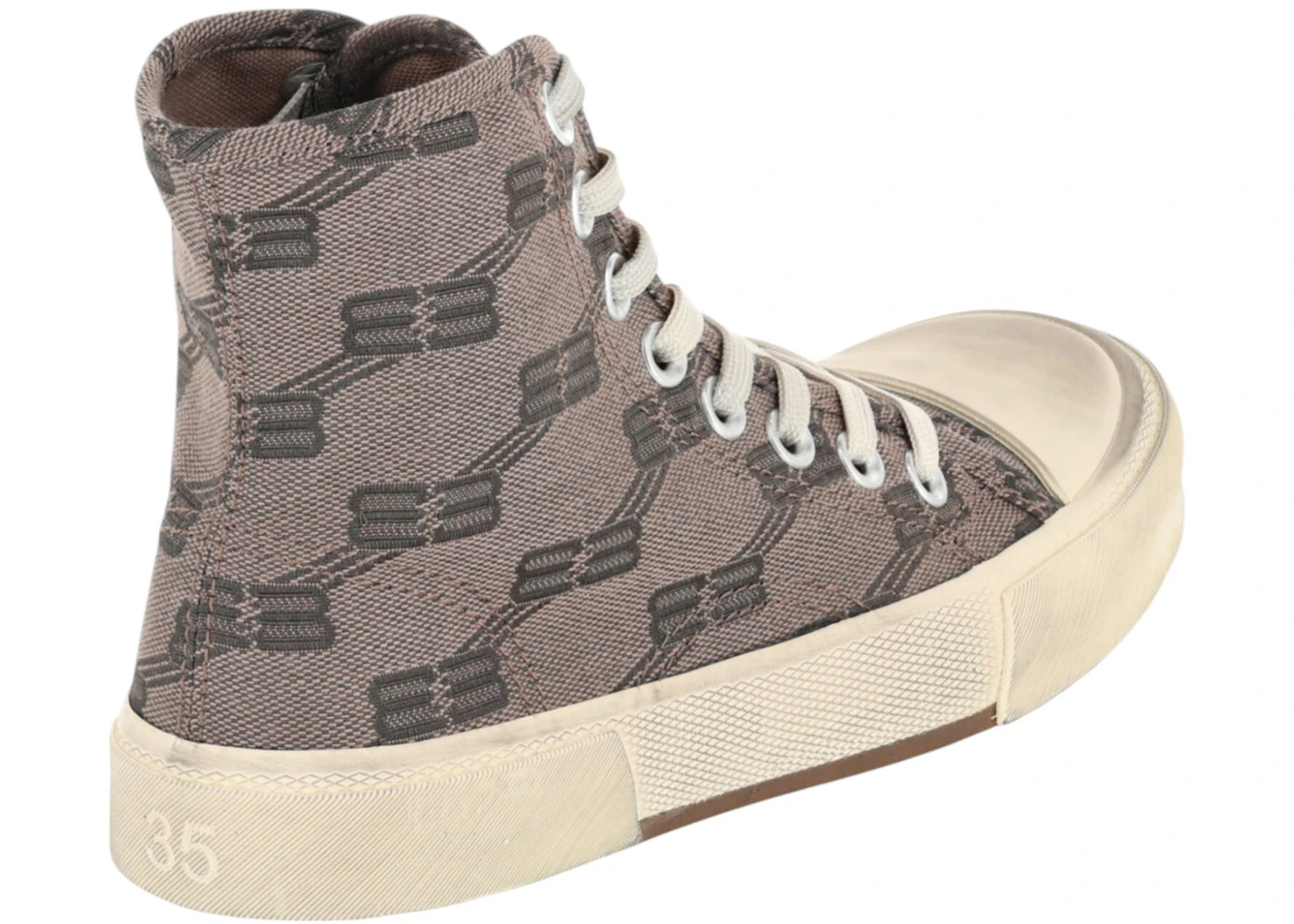 Balenciaga Paris BB Monogram High-Top Grey (Women's) - 3