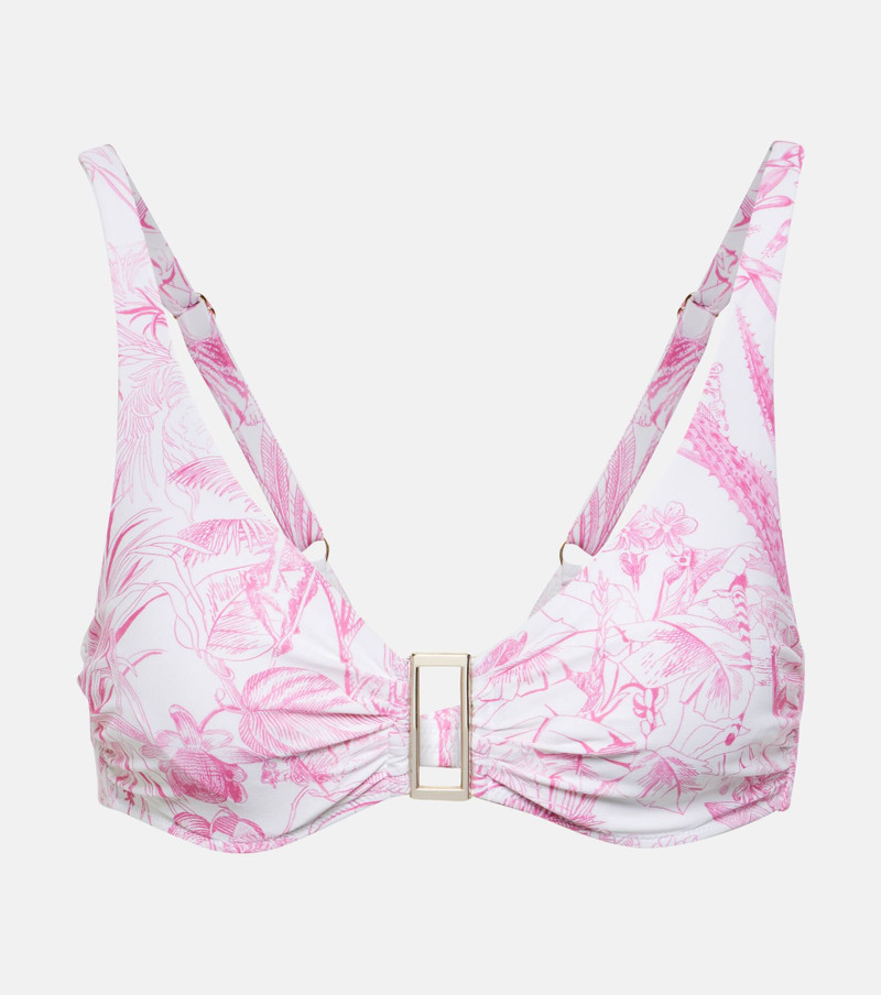 Bel Air printed bikini top - 1