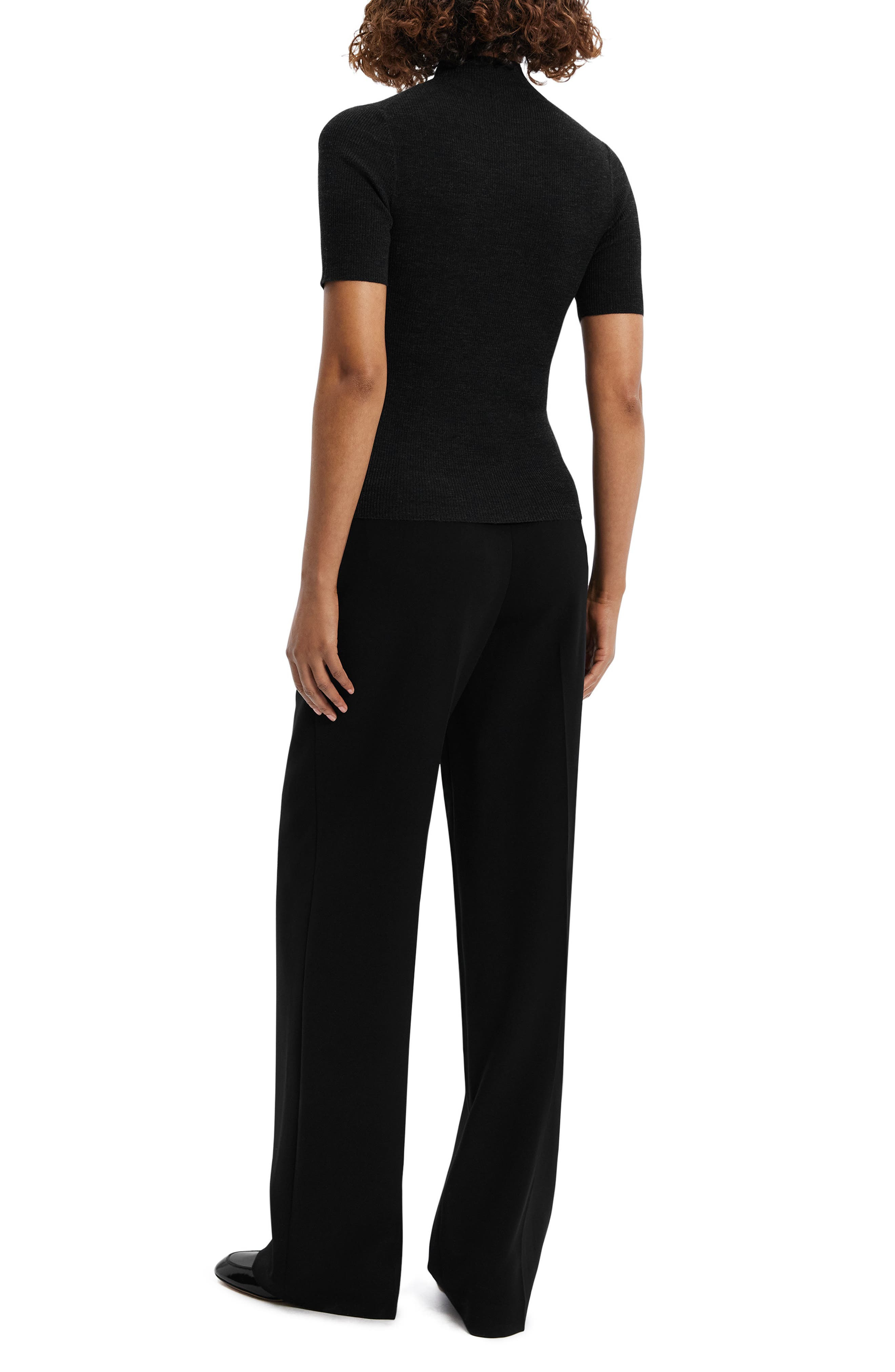 Theory Leenda Merino Wool Mock Neck Sweater in Black at Nordstrom - 9