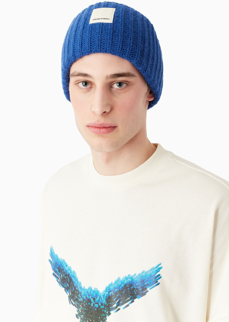 ASV Capsule fisherman’s-rib wool beanie 3