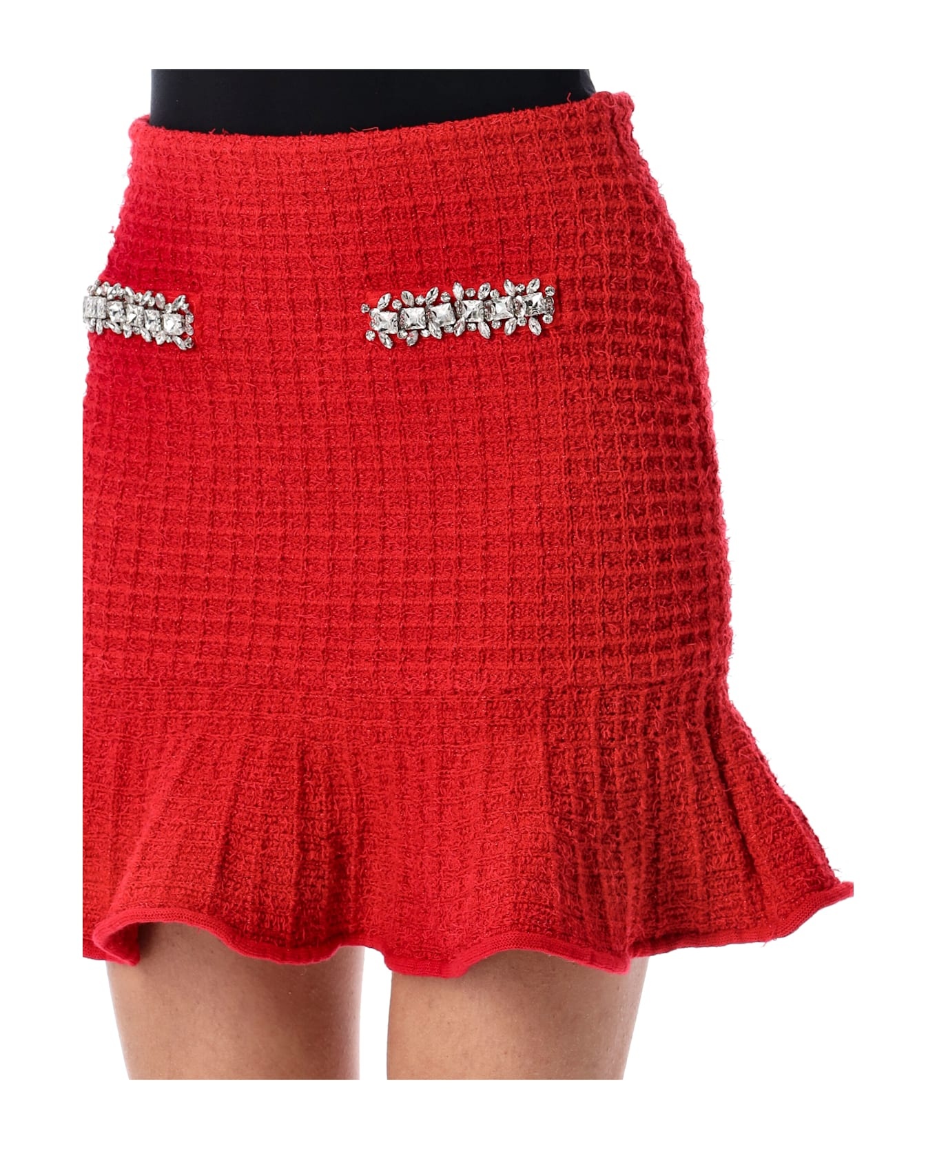 Textured Knit Mini Skirt - 3