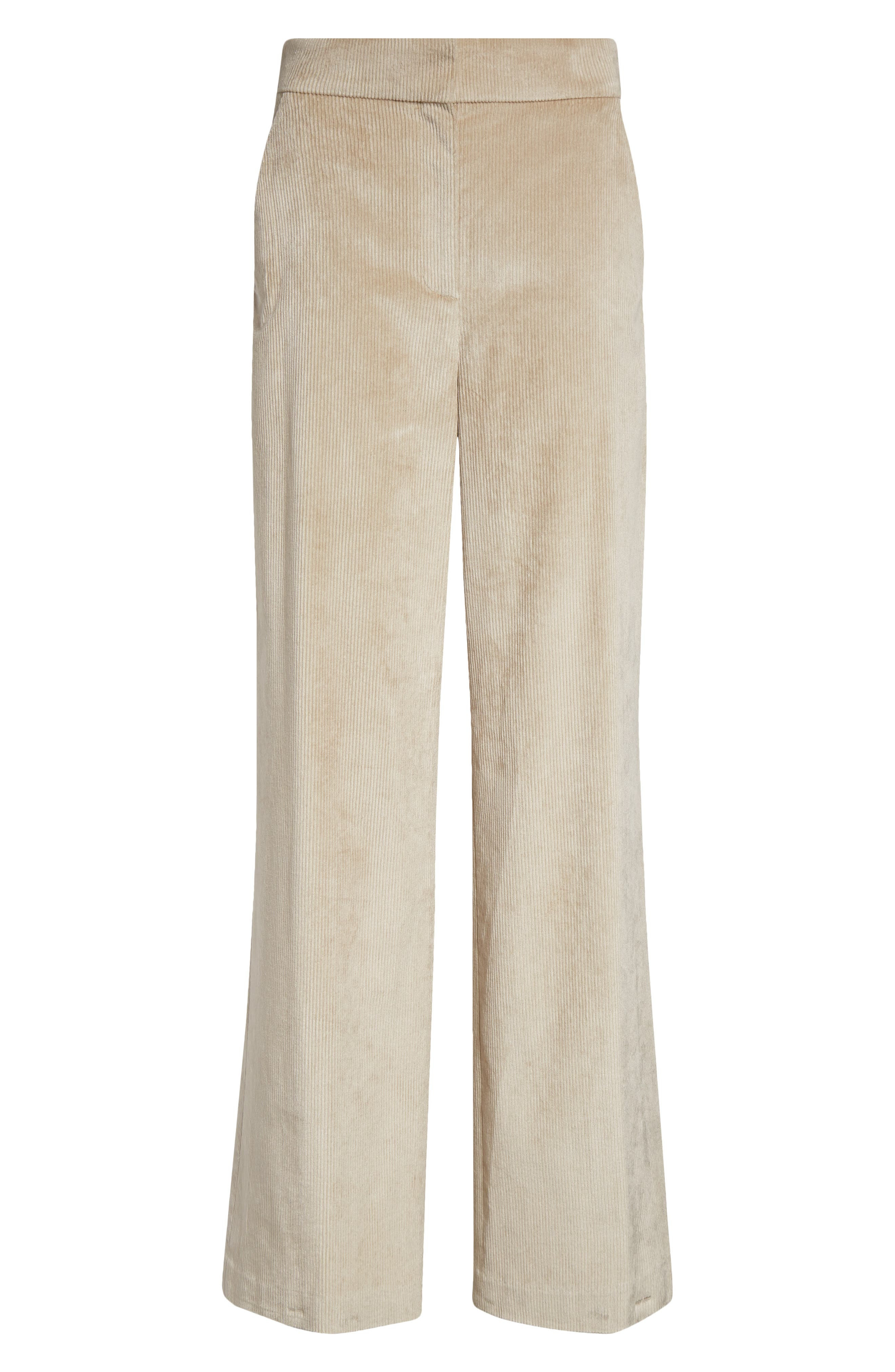 Veronica Beard Grigore Cotton Blend Corduroy Pants in Heathered Sand at Nordstrom - 6