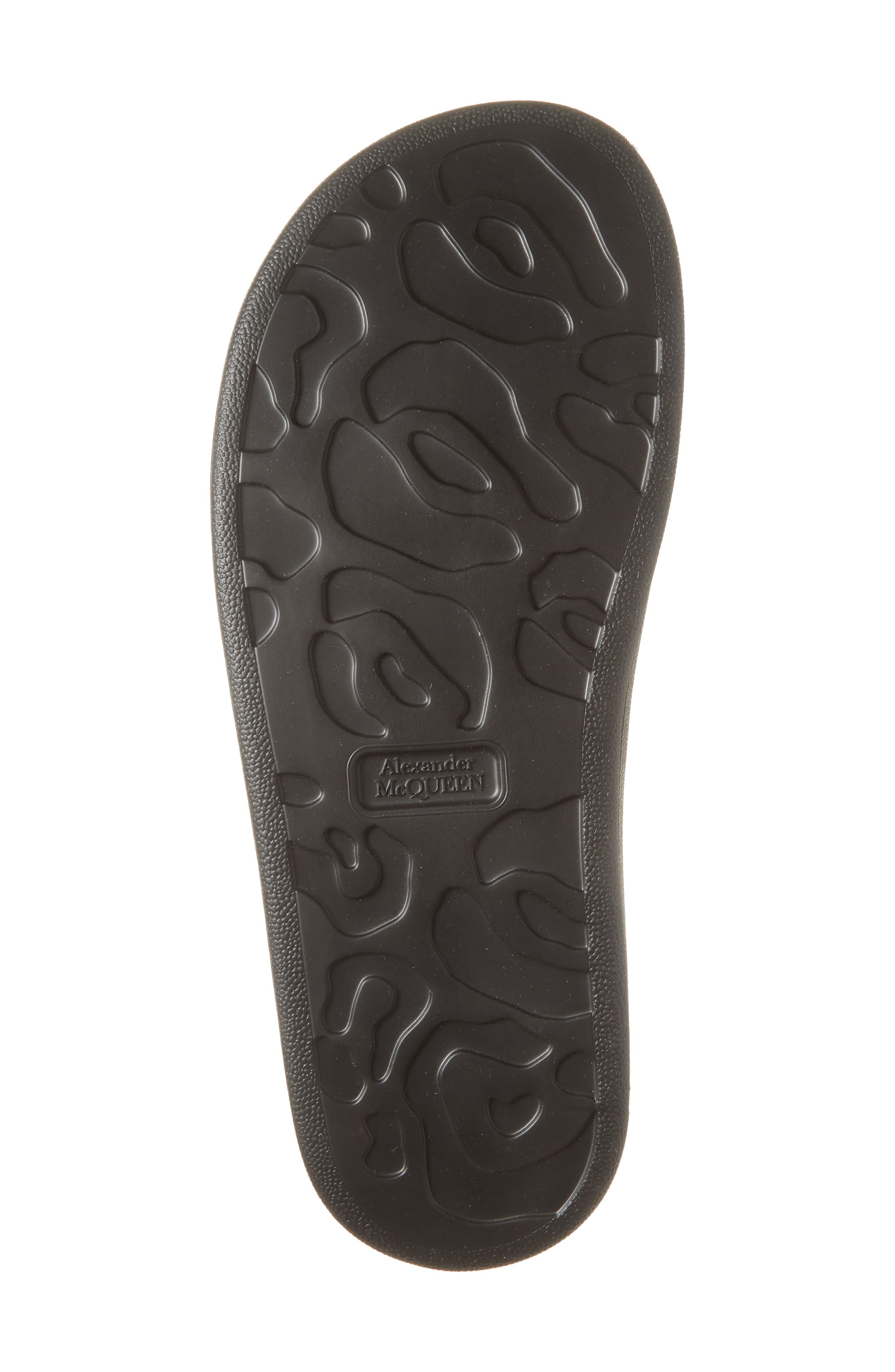 McQueen Oversized Hybrid Slide Sandal in Black/Silver at Nordstrom - 6