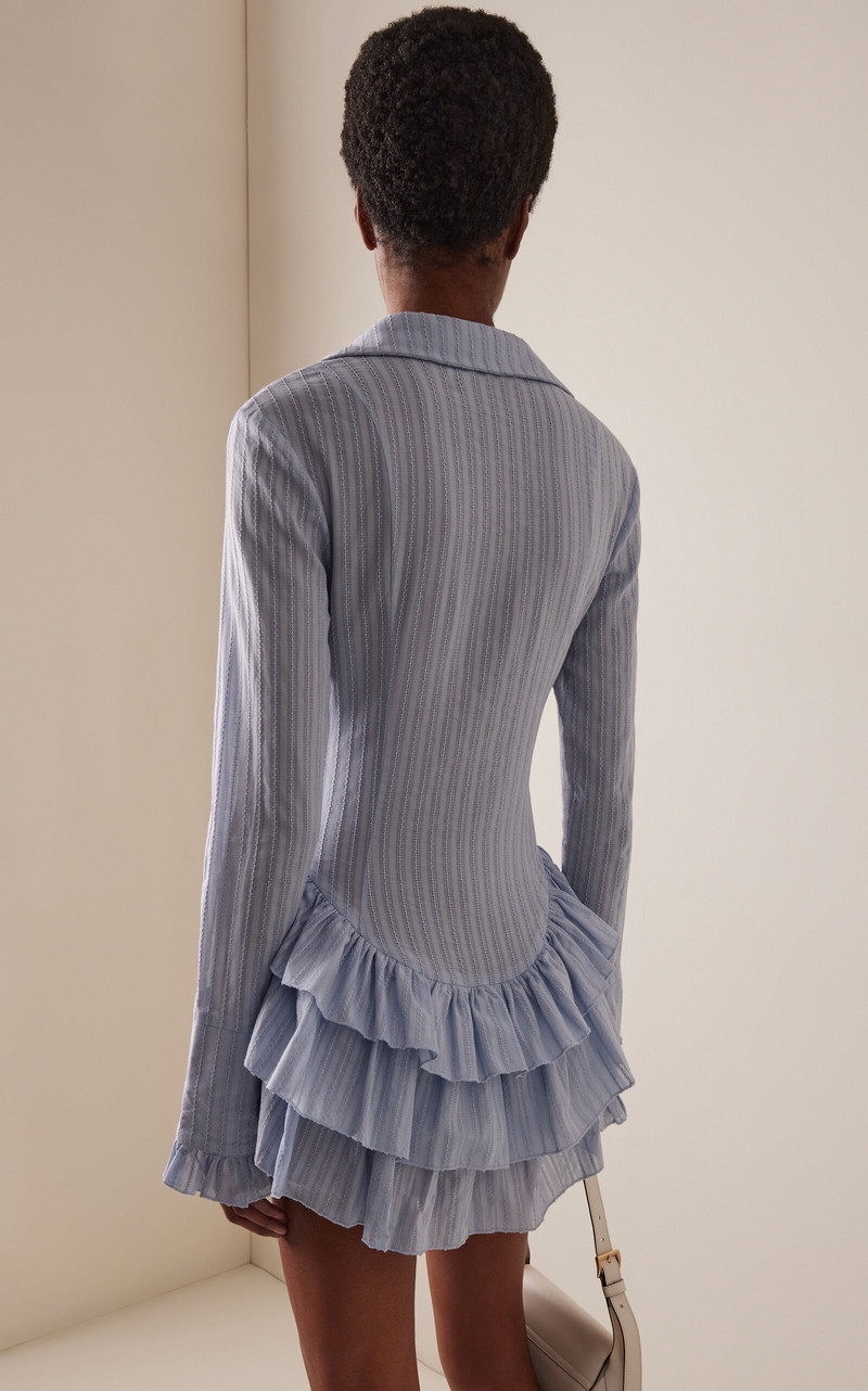 Dolce Plunging Neckline Mini Dress grey 4