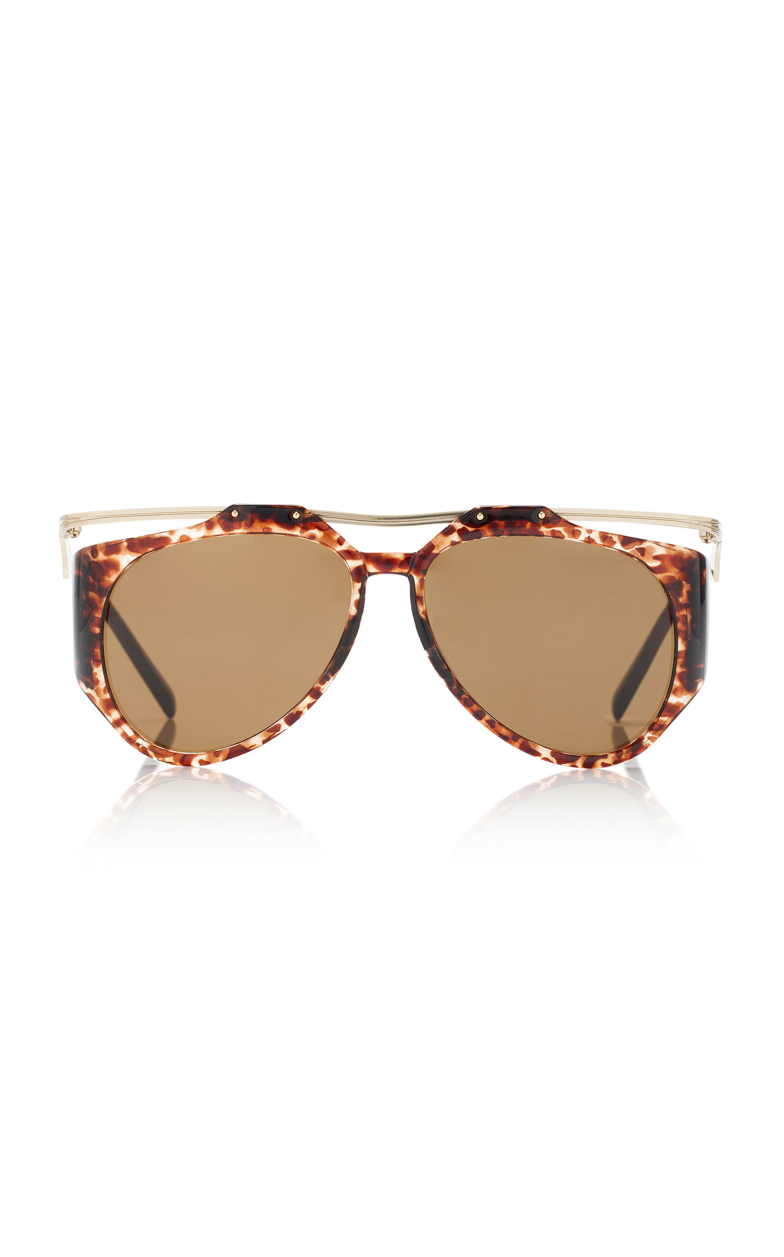 Amelia Aviator Metal Sunglasses brown - 1