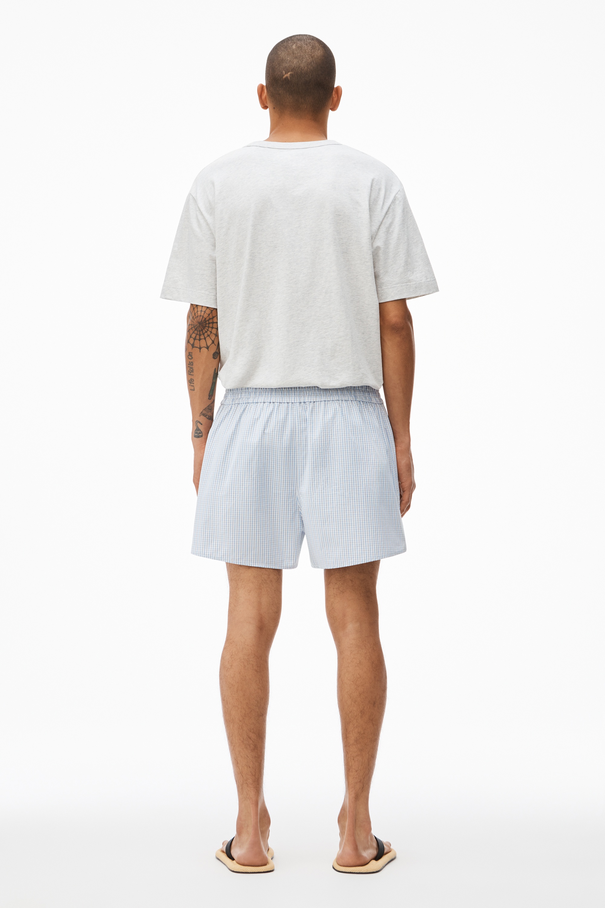 CHECK CRYSTAL LOGO BOXER SHORT IN COTTON - 5